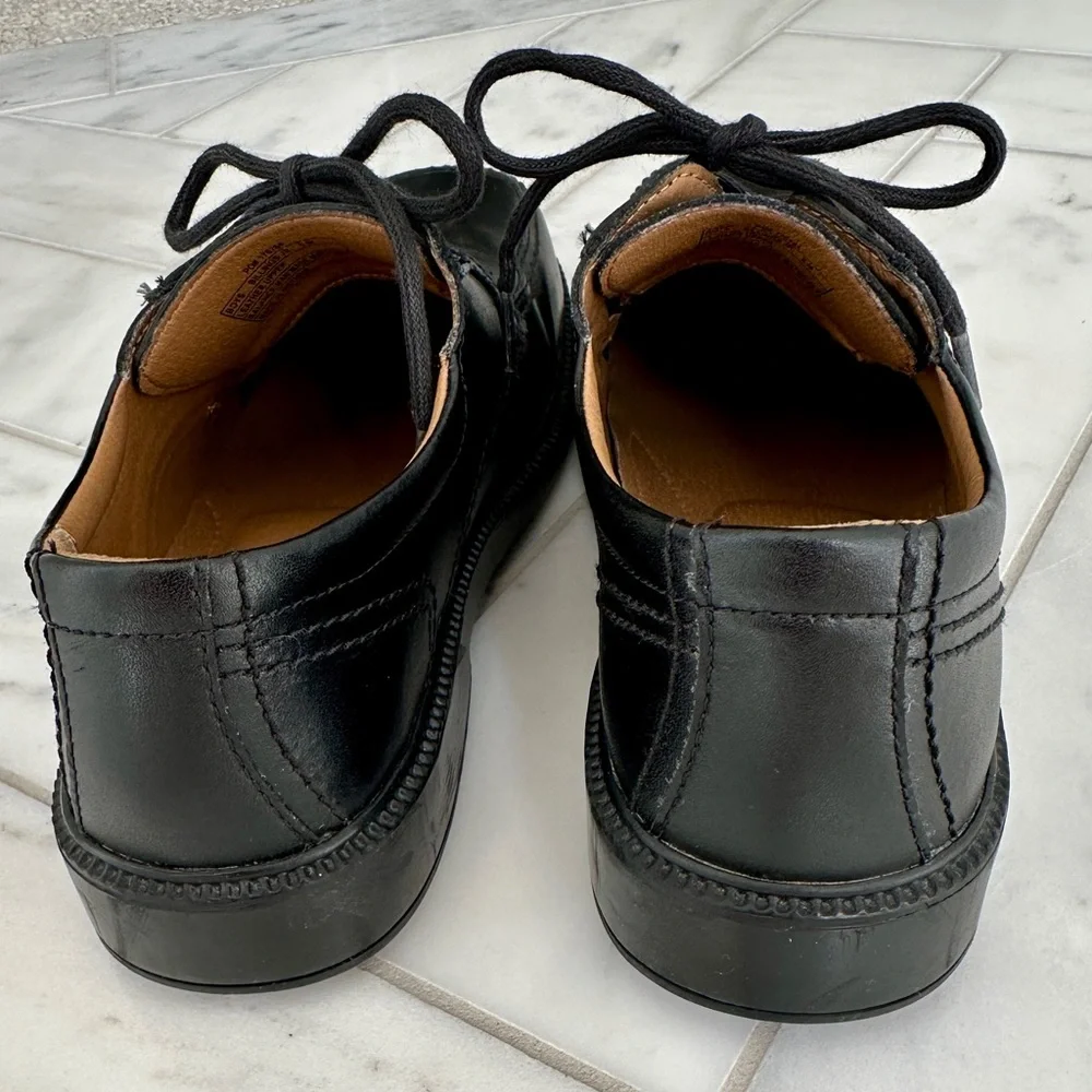 Florsheim Black Oxford Boys Leather Shoes - Picture 3 of 6